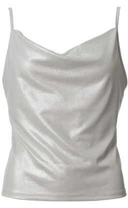 Топ серебристый ESMARA с атласным мерцающим эффектом  фото 3