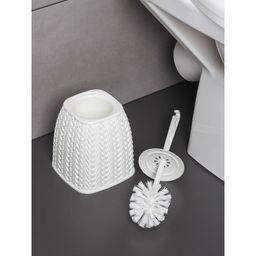 Ёршик для унитаза Melange, d=14 см, h=42 см, с подставкой, цвет молочный туман - Simaland фото 3