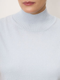 Джемпер женский из кашемира 6051 аквамарин