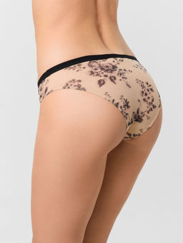 Цена за 2 штуки! Трусы женские бежевые с цветочным принтом - Mark formelle фото 3