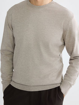 Bisiklet Yaka Regular Fit Erkek Triko Kazak