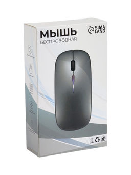 Мышь MB-2.4 беспроводная, оптическая, подсветка, 800-1600 dpi, USB, Bluetooth, серая