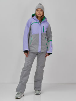 Гоннолыжная куртка женская зимняя сиреневого цвета 709Sn - Chunmai фото 8
