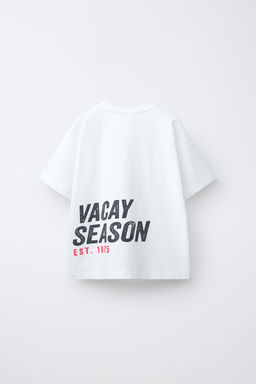 CAMISETA ESTAMPADO TEXTO / Blanco