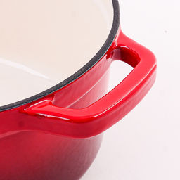 40624 Кастрюля чугун 2,3 л эмаль/покрытие красная MB (х4) - Mayer&boch фото 3