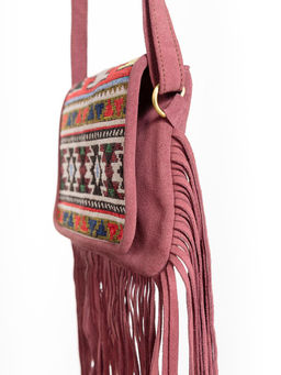 Сумка замшевая с бахромой через плечо 1113/2/31 - Ганг фото 2