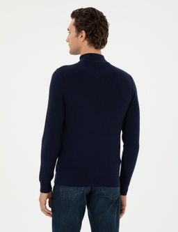 Темно-синий зауженный свитер - Cacharel фото 5