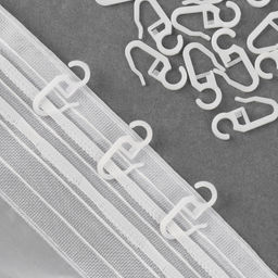 Цена за 100 шт. Крючок для штор, 3.2×1.5 см, 100 шт., белый