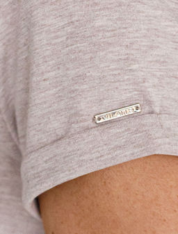 Свободная футболка с принтом из премиального хлопка с эастаном - Vilatte фото 3