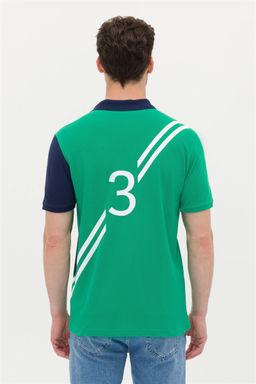 U. S. Polo Assn Мужская зеленая футболка с воротником-поло - U.s. polo assn фото 12