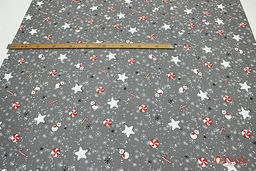 Рогожка Елочные игрушки цв.серый, СОРТ2, ш.1.5м, хлопок-100%, 165гр/м.кв - Купава фото 5