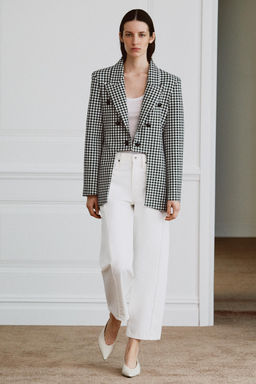 BLAZER ASIM?TRICA ZW COLLECTION / Negro / Blanco