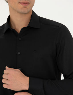 Siyah Slim Fit Uzun Kollu G_mlek - Pierre cardin фото 7
