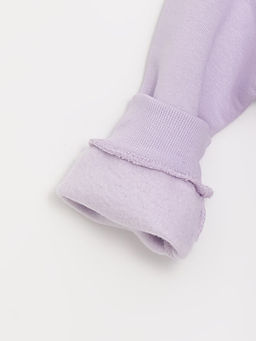 Bisiklet Yaka Bask?l? Kal?n K?z Bebek Sweatshirt