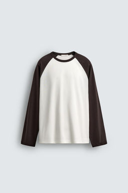 COLOUR BLOCK RAGLAN SLEEVE T-SHIRT - Zara фото 7