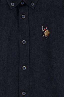 U. S. Polo Assn Темно-синяя рубашка с длинным рукавом для мальчика - U.s. polo assn фото 3