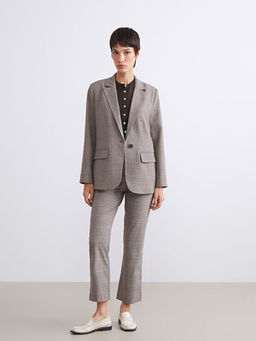 Ekose Kad?n Blazer Ceket