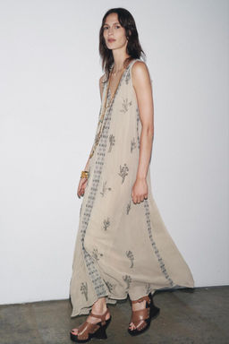 ZW COLLECTION BEADED EMBROIDERED DRESS - Zara фото 5