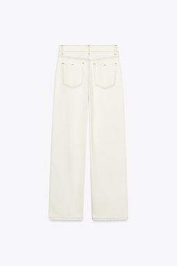 Z1975 HIGH-WAIST SLIM FIT JEANS WITH CONTRAST STITCHING - Zara фото 5