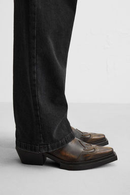 LEATHER COWBOY BOOTS - Zara фото 2