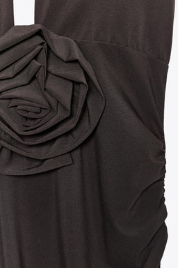 HALTERNECK DRESS WITH FLOWER - Zara фото 16