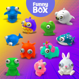 Игровой набор Funny Box Зверюшки: карточка, фигурка, лист наклеек - Woow toys фото 2