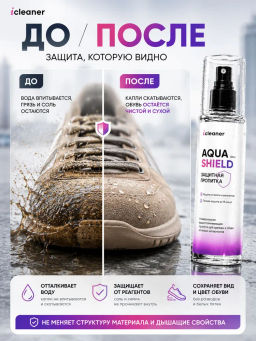 icleaner Водоотталкивающая пропитка Aqua shield 125 мл icleaner  фото 4