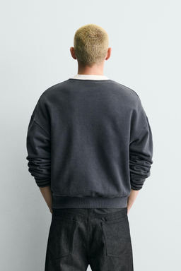 SUDADERA ESTAMPADO LAVADO / Gris antracita - Zara фото 3