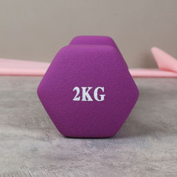 Гантель неопреновая Woohooo Warm Up / WU-2V / 2 кг / фиолетовый / уп 10 - ГалеонТрейд фото 2
