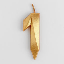 Цена за 4 шт. Свеча в торт «Цифра 1», золотая, 6.5 см