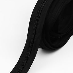 Цена за 10 шт. Набор: рулонная молния «Спираль» №5, 10 м, 20 бегунков, 40 верхних ограничителей, 20 нижних ограничителей, чёрный