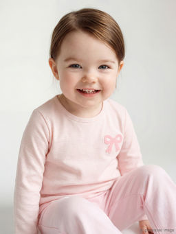 Bisiklet Yaka Fiyonk Nak??l? K?z Bebek Ti??rt