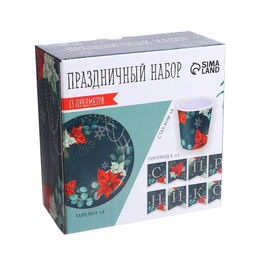 Набор бумажной посуды «Цветок»