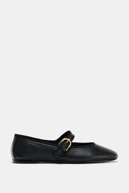 FLAT LEATHER BALLERINAS - Zara фото 7