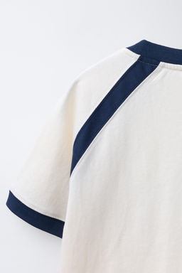 RAGLAN SLEEVE T-SHIRT WITH FLOCKED TEXT - Zara фото 10