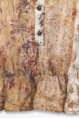 PRINTED SATIN SHIRT - Zara фото 8