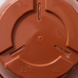 Цена за 2 шт. Горшок для цветов с поддоном «Афина», 2.2 л, пластиковый, коричневый