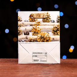 Цена за 12 шт. Пакет ламинированный Шишки золотые 11,5 х 14,5 х 6 см - Simaland фото 4