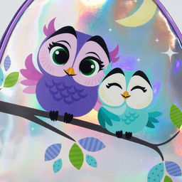 Рюкзак детский Совушки, голография 23х20,5 см - NAZAMOK KIDS фото 5