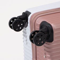 Чемодан большой 26, кодовый замок, цвет белый/розовый - Simaland фото 8