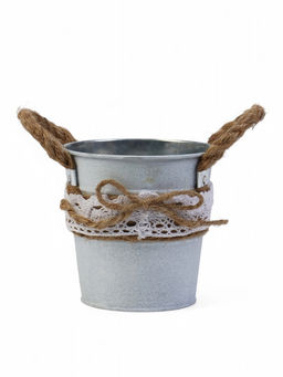 Кашпо Ведёрко Линдберг, 10?10?11 см, серое