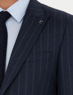 Темно-синий приталенный костюм - Cacharel фото 7