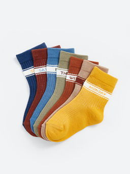 Bask?l? Erkek Bebek Soket ?orap 7li - Waikiki фото 2