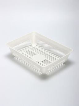 Туалет глубокий с сеткой 36×25×9 см, белый/бежевый