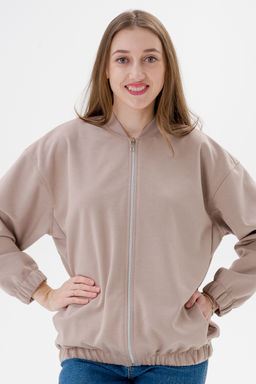 Бомбер из коттон фита какао - Амадэль фото 8