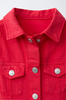 VESTIDO DENIM BOTONES / Rojo - Zara фото 3