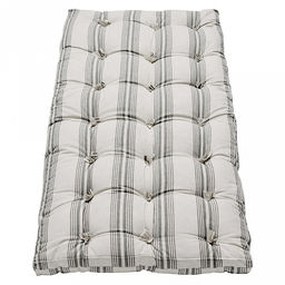 Матрас ватный ГОСТ Стандарт/напольный, 90х200х8см, наполнитель ВАТА "БЗ" (РВ белая), РФ ГОСТ, выдерживает многократную обработку в дезкамере при температуре 130гр, чехол с бортиками, тик натуральный (хлопок 100%), упаковка пакет-туба ПВХ 90х50см, 0,1