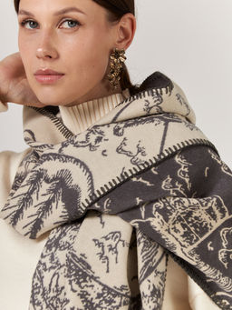 в СОСТАВЕ ШЕРСТЬ и КАШЕМИР Большой, мягкий, теплый однотонный двусторонний палантин. - Tantino фото 8