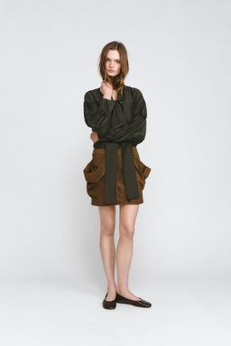 ZW COLLECTION SATIN SCARF SHIRT - Zara фото 18