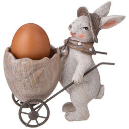 ФИГУРКА КРОЛИК С ТЕЛЕЖКОЙ 12,5*6,5*13 СМ